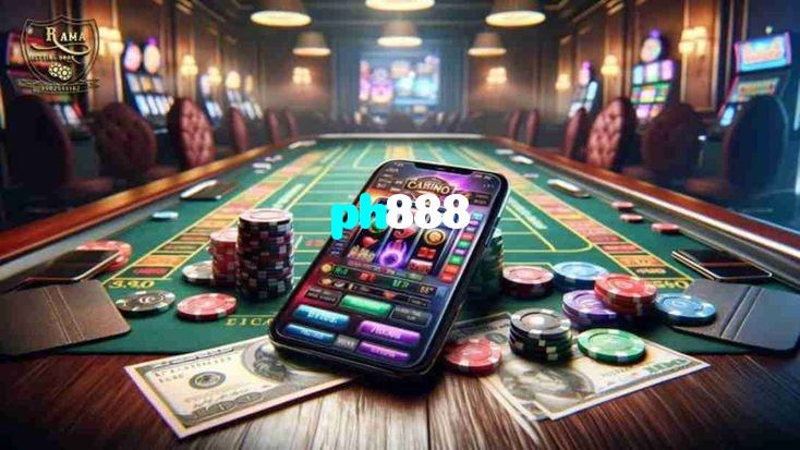 ph888 casino presented on mobile device in Pakistan with slots and live games